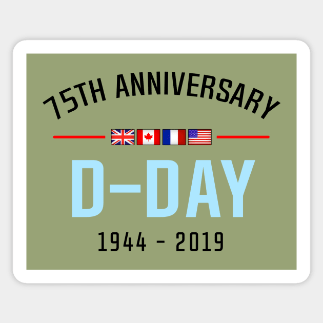 D-Day 75th Anniversary Sticker by SeattleDesignCompany